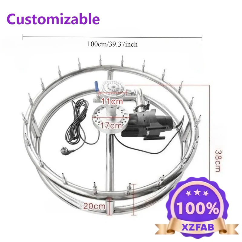 Factory Direct 2026 Outdoor Stainless Steel Little Fountain Light Park Lighted Music Water LED Colorful Music Dancing Fountain w