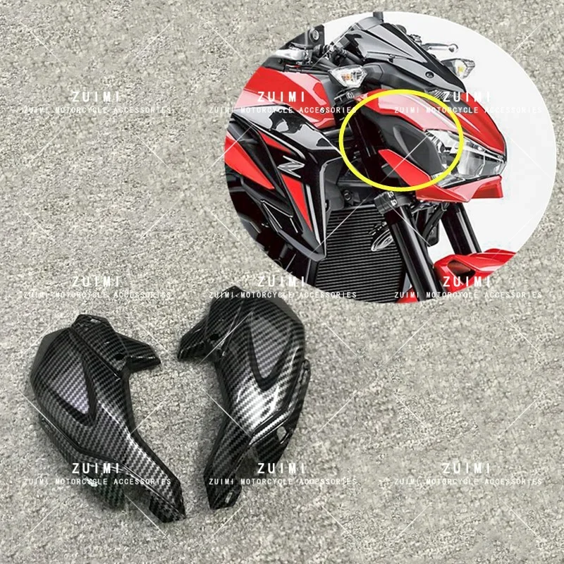 

Carbon Fiber Motorcycle Cowl Front Side Nose Cover Headlight Panel Fairing Fit For Kawasaki Z900 2017 2018 2019 Z 900 A