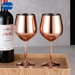 Stainless Steel Wine Glasses Unbreakable Metal Cocktail Glasses , 500 Ml, for Drinking Cocktails and Wine at Bar and Home