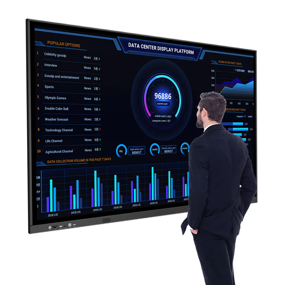 

Digital Whiteboard Smart Board Intelligent Touch Screen Interactive Flat Panel Display 86 Inch All-In-One for Classroom
