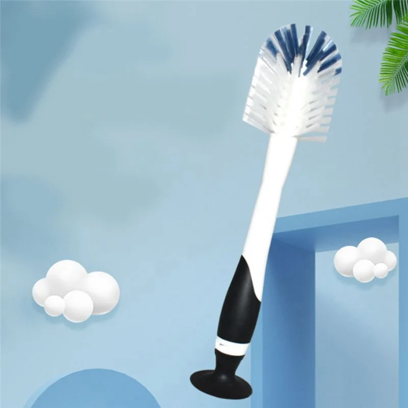 

A20F-2 Pcs Sucker Bottle Brush Multi-Purpose Washing Cup Brush Vertical Suction Cup Brush
