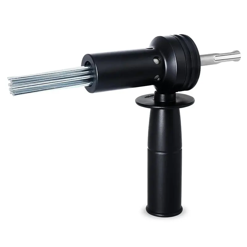 

Happy New- Air Needle Scaler Attachment For Air Hammer, Includes 18Pcs Hardened Steel Needles, Anti-Slip SDS Shank Adapter For R