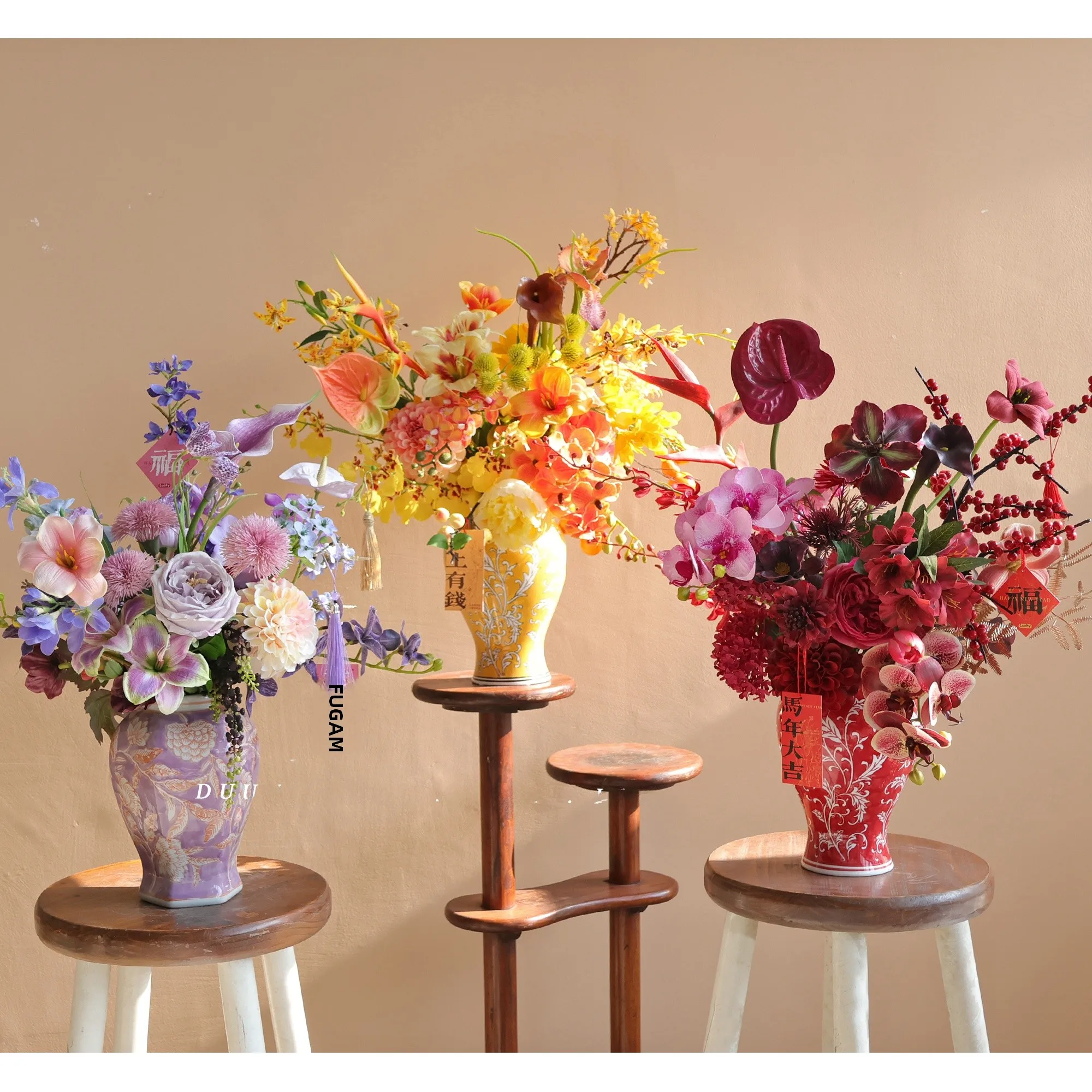 

Duuuhome Оригинальные Новые Китайские Искусственные Растения в Горшках, Новогодние Украшения для Нового Дома, Декор для Стола на Китайский Новый Год