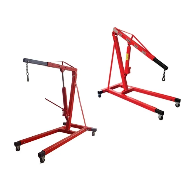 

LIGE 2 Ton Folding Shop Crane Lifting Machine Hydraulic Jack Engine Crane Garage Vehicle Equipment