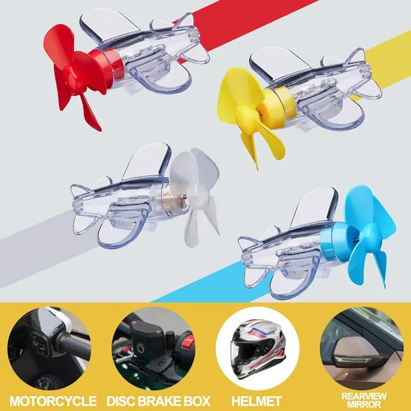 Rotating Airplane, Motorcycle Handle Decoration, Wind Power LED Light, Safety Riding Warning, Motorcycle Decoration view 4
