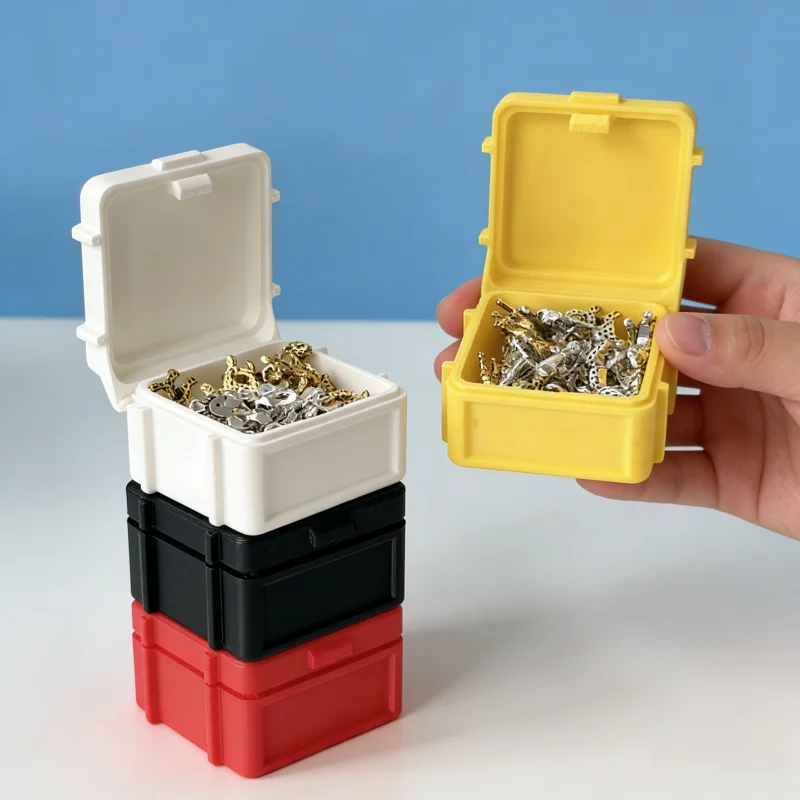 

1pc small hardware storage box, stackable design, dedicated for screws, nuts, electronic components