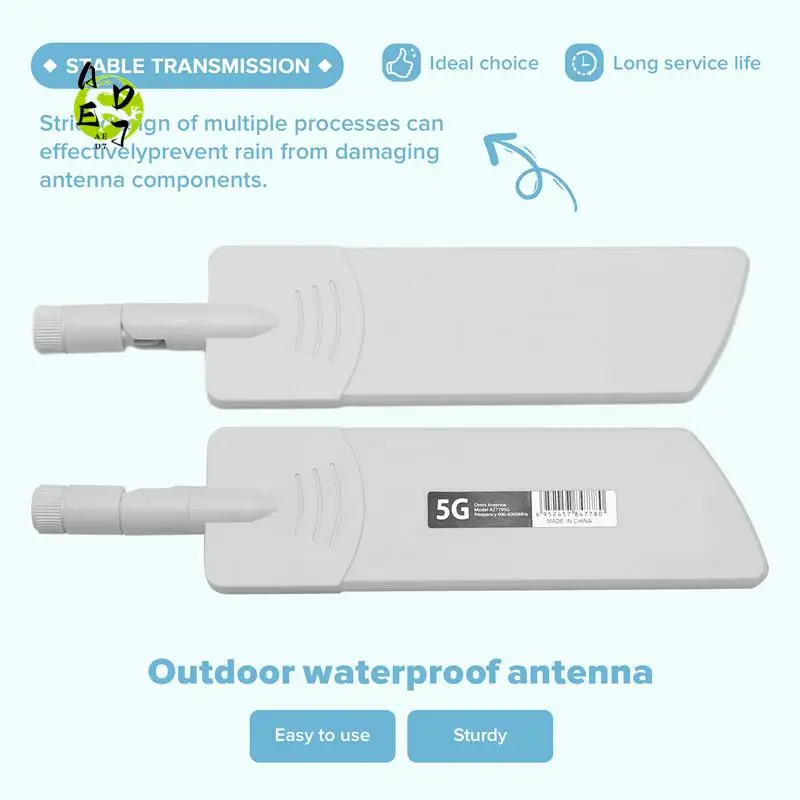 

AED7-2PCS WIFI Антенна 40Dbi Антенна 5G/3G/4G/GSM Полнодиапазонный клей-карандаш Omni Беспроводной смарт-метр Маршрутизатор Модуль усиления Белый SMA Ma