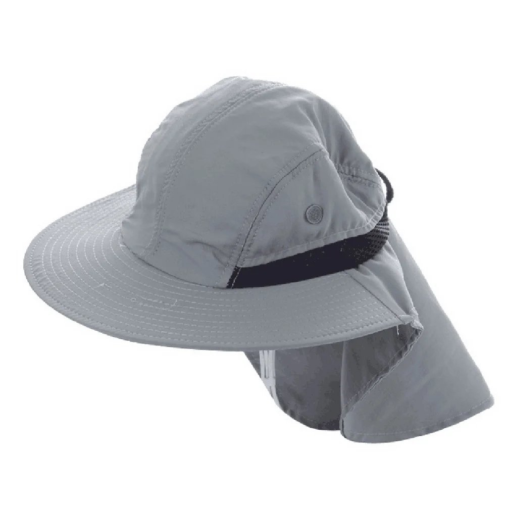 

Unisex 180 Degree Grey Windproof Waterproof Sunproof Hat Cotton Nylon Hiking Fishing Bush Cap Outdoor Hiking Cap
