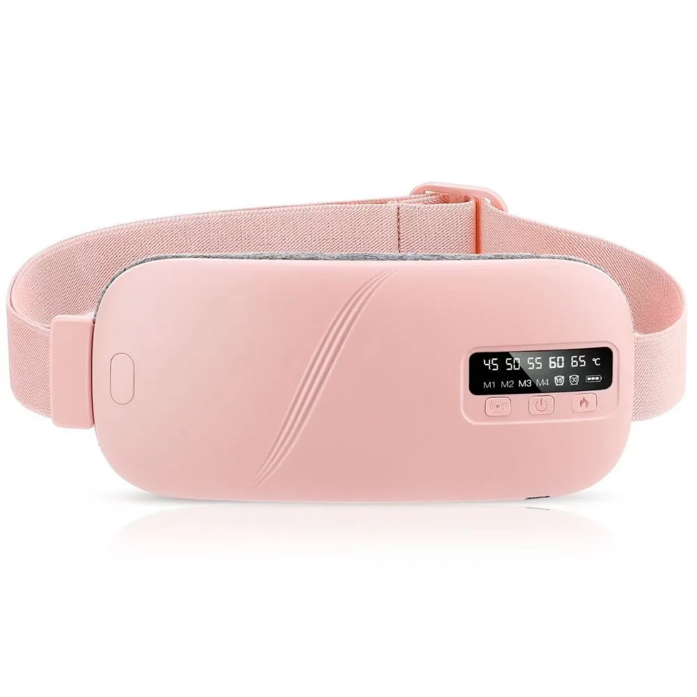 5-Temperature Settings Electric Heating Uterine Warmer Belt Massage/Vibration Modes Warmth Heating Pad for Menstrual Comfortable
