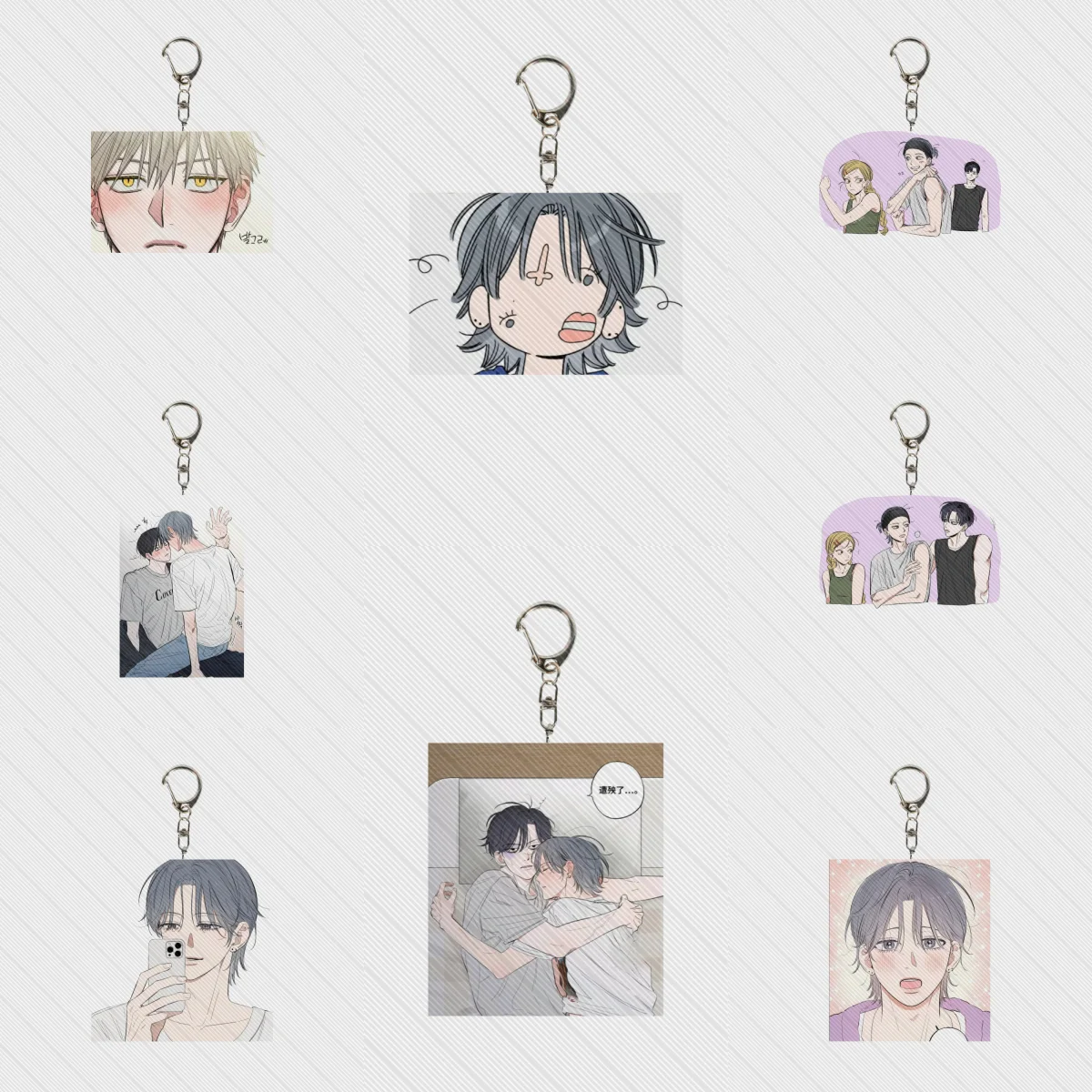 

6CM BL comic SingleLove Gathering Acrylic Keychain Model Cosplay Characters Ornament Accessories Christmas Collection Gifts