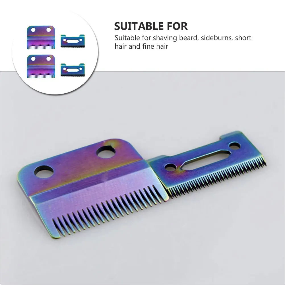 

2Sets Adjustable Hair Trimmer Replacement Heads 8148 Electric Clipper Blades for Smooth Stable Cutting Barber Supplies