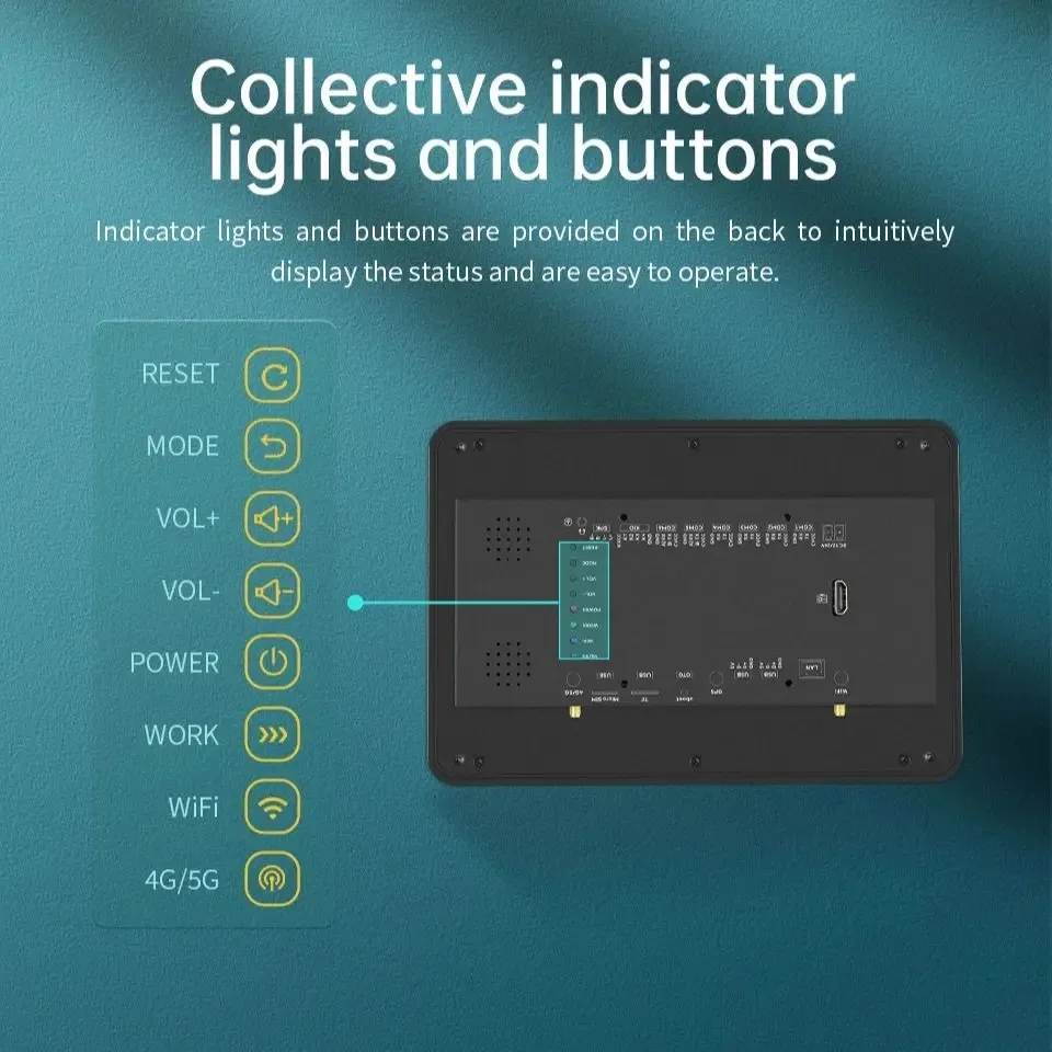 لوحة كمبيوتر IXHUB 10.1 بوصة IP65 جديدة Android11/12/13 Linux Ubuntu 20.04 صناعية الكل في واحد شاشة تعمل باللمس HMI IPS #6