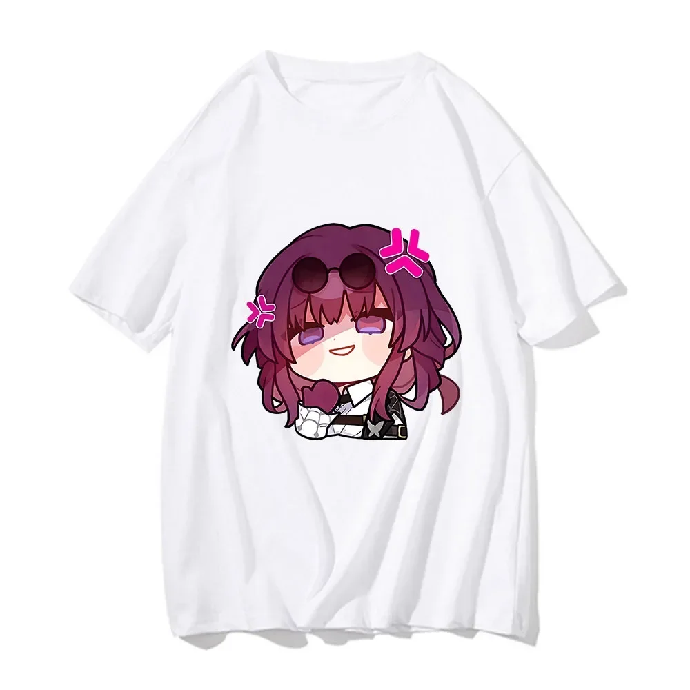 

Honkai Star Rail Kafka T-shirt Women 2024 Summer Casual Short Sleeve Tee Shirts Female Harajuku New Hot Game Y2k Clothing Tops