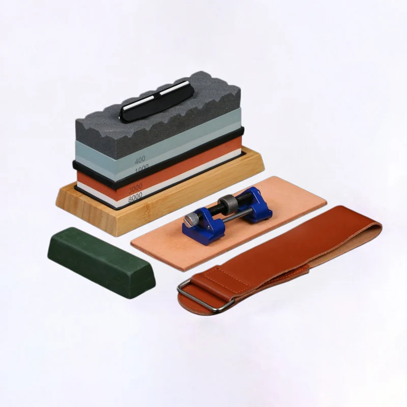 New Wooden Roller Rolling Knife Sharpener, 10/15/20/25/30° Multi Angle, Magnetic Non-Slip Kitchen Knife Sharpener