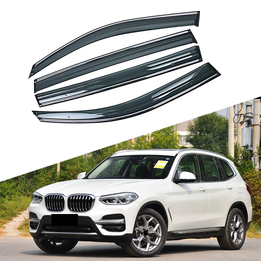 Voor Bmw X3 G01 2017 2018 2019 Auto Window Zon Regen Schaduw Vizieren Shield Onderdak Protector Cover Trim Frame Sticker accessoires