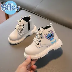 Stitch Buty dziecięce Dzieci Anime Cartoon Śniegowce Zimowe Pluszowe Ciepłe Buty Wiosna Jesień Chłopcy Dziewczynki Maluch Antypoślizgowe Buty za kostkę