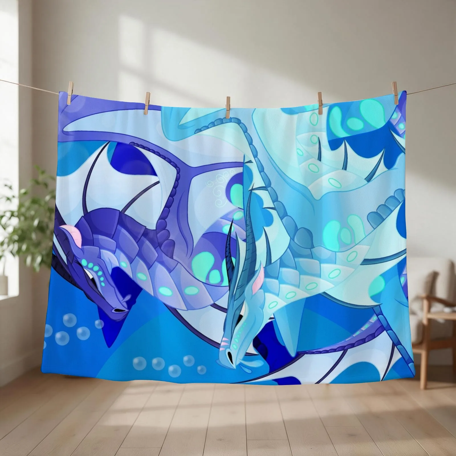 Wings of Fire- Tsunami & Riptide Throw Blanket Soft Beds decorative Blankets For Sofas for winter Blankets