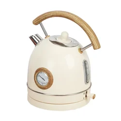 Milky White Retro Domestic Anti-Scald Electric Kettle 304 Stainless Steel Automatic Power off Large Capacity Kettle 220V 15000W