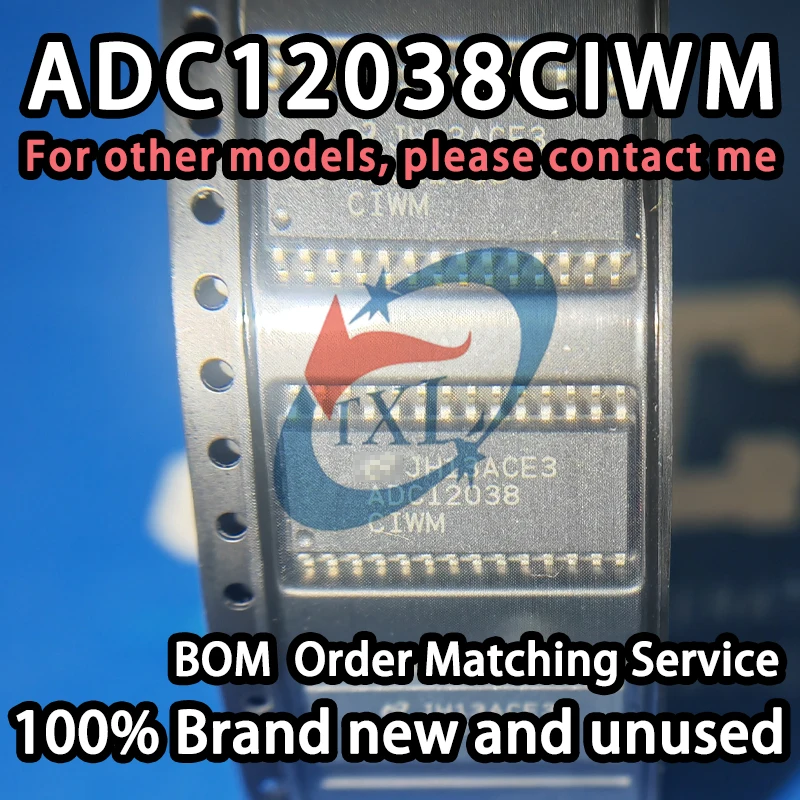 [100% Brand New] ADC12038 ADC12038CIWM 28-SOIC 12-Bit Analog-To-Digital Converter Chip Ic