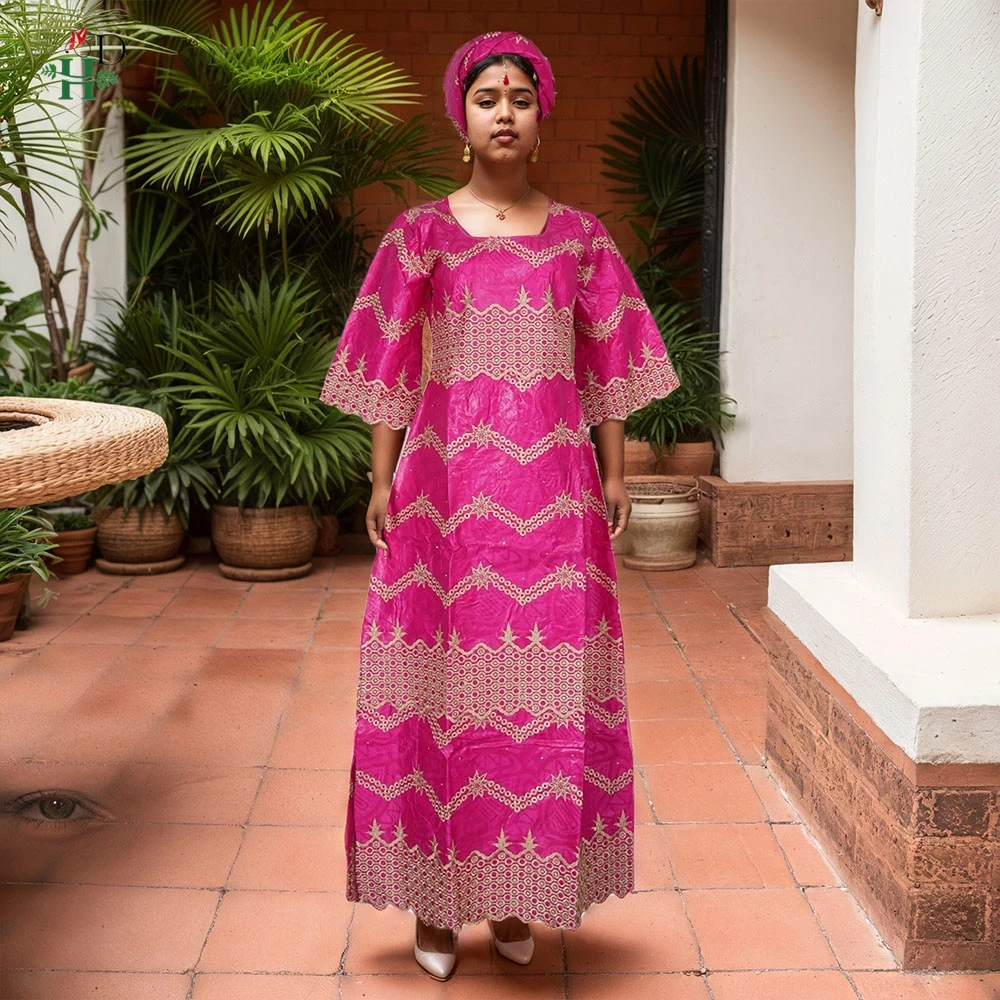 

Африканские платья для женщин, традиционное турецкое платье с вышивкой, Bazin Riche Boubou, свадебное платье, халат, африканская одежда