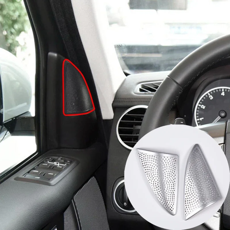 For 10-16 Land Rover Discovery 4 Tweeter Grille Trim Car Interior Trim Accessories A-pillar Speaker Trim Cover Stainless Steel