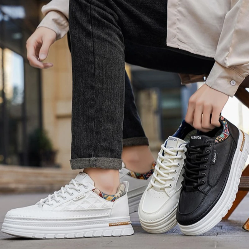 

Мужские резиновые кроссовки с цветовыми вставками, модный дизайн, всесезонные, на низком каблуке, с круглым носком, на шнуровке, большие размеры, для улицы