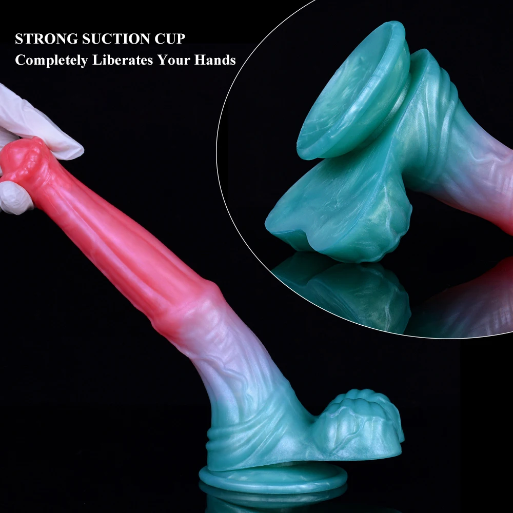 NNSX Animal Horse Huge Dildo Long Penis Soft Silicone Suction Cup Vagina Massage Masturbators Anal Adult Sex Toys for Women Men