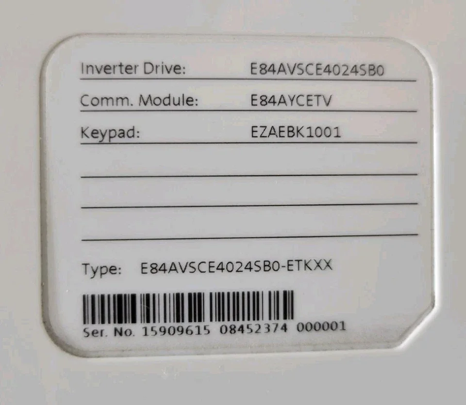 Lenze Drive E84AVSCE4024SB0 Inverter Drives E84AVSCE4024SX0 E84AVSCE4024VB0 E84AVSCE4534VB0 E84AVSCE7524SX0 E84AVSCE7524VX0