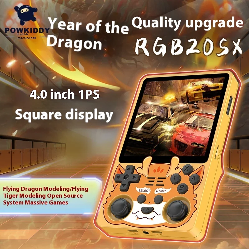 Powkiddy Rgb20sx Retro Nostalgic Game Console 4 Inches Hd Open Source Handheld Joystick Handle Box Psp Arcade  Childrens  Gift