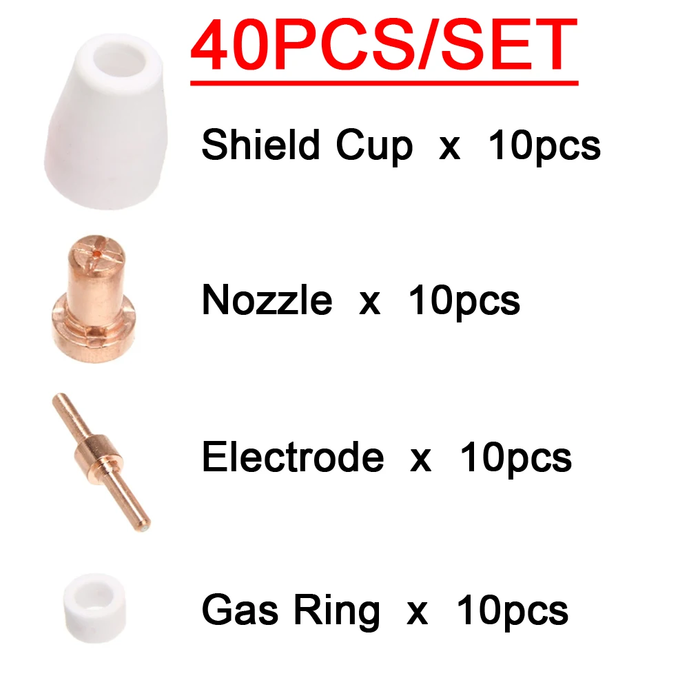 Pt31 lg40 plasmas ch neider elektroden spitzen becher erweitertes verbrauchs material kit für PT-31 cut40 hyc45d hyc50d cut50 plc50d hyc410 – Detail 1