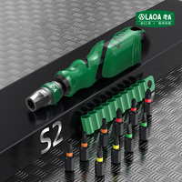 LAOA Replaceable head 10-in-1 in-line quick release screwdriver, multi-function straight shank bit set, magnetic screwdriver bit