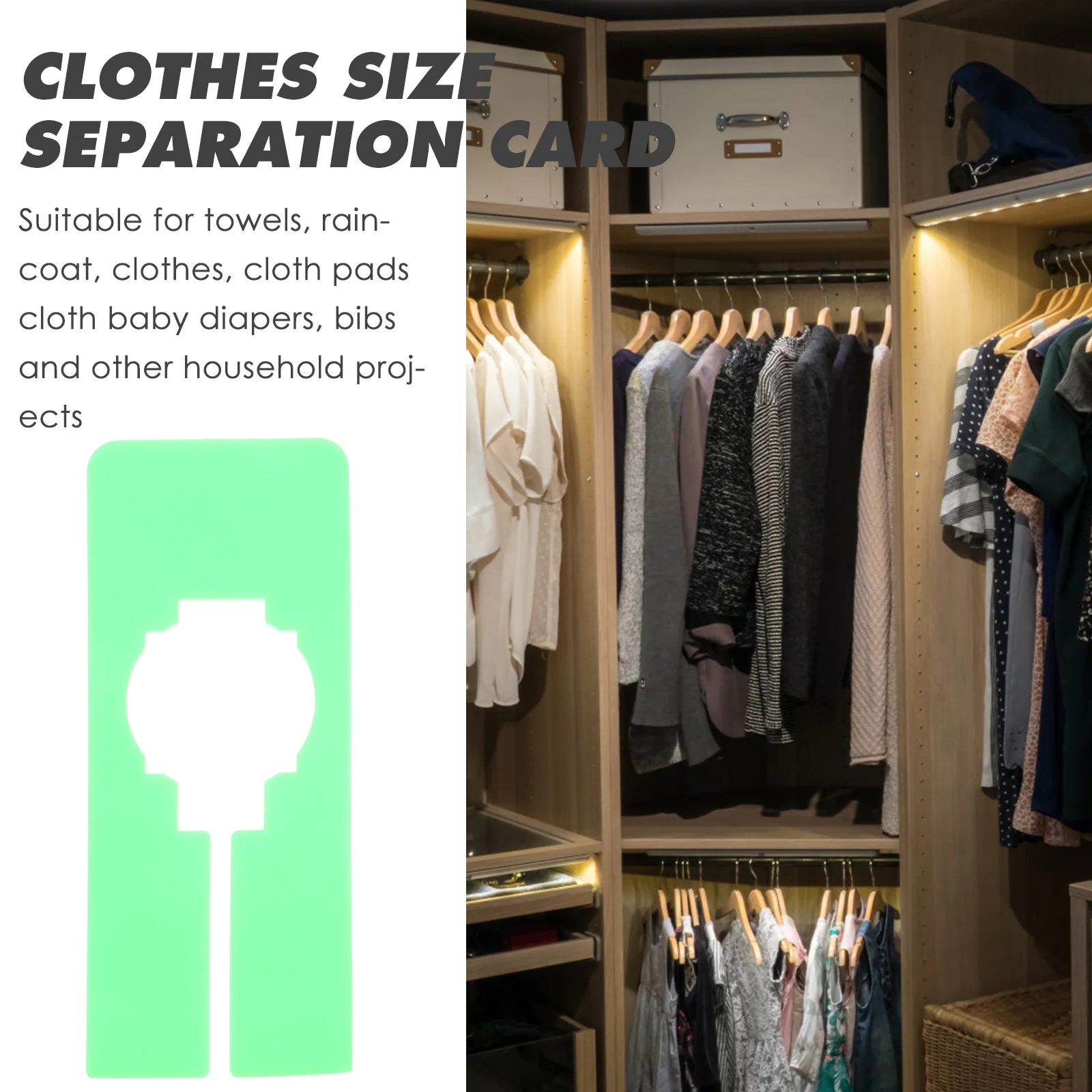 

10 PCS Clothes Divider Separation Size Markers for Clothing Racks Arrangement Dividers Bulk Plastic Retail