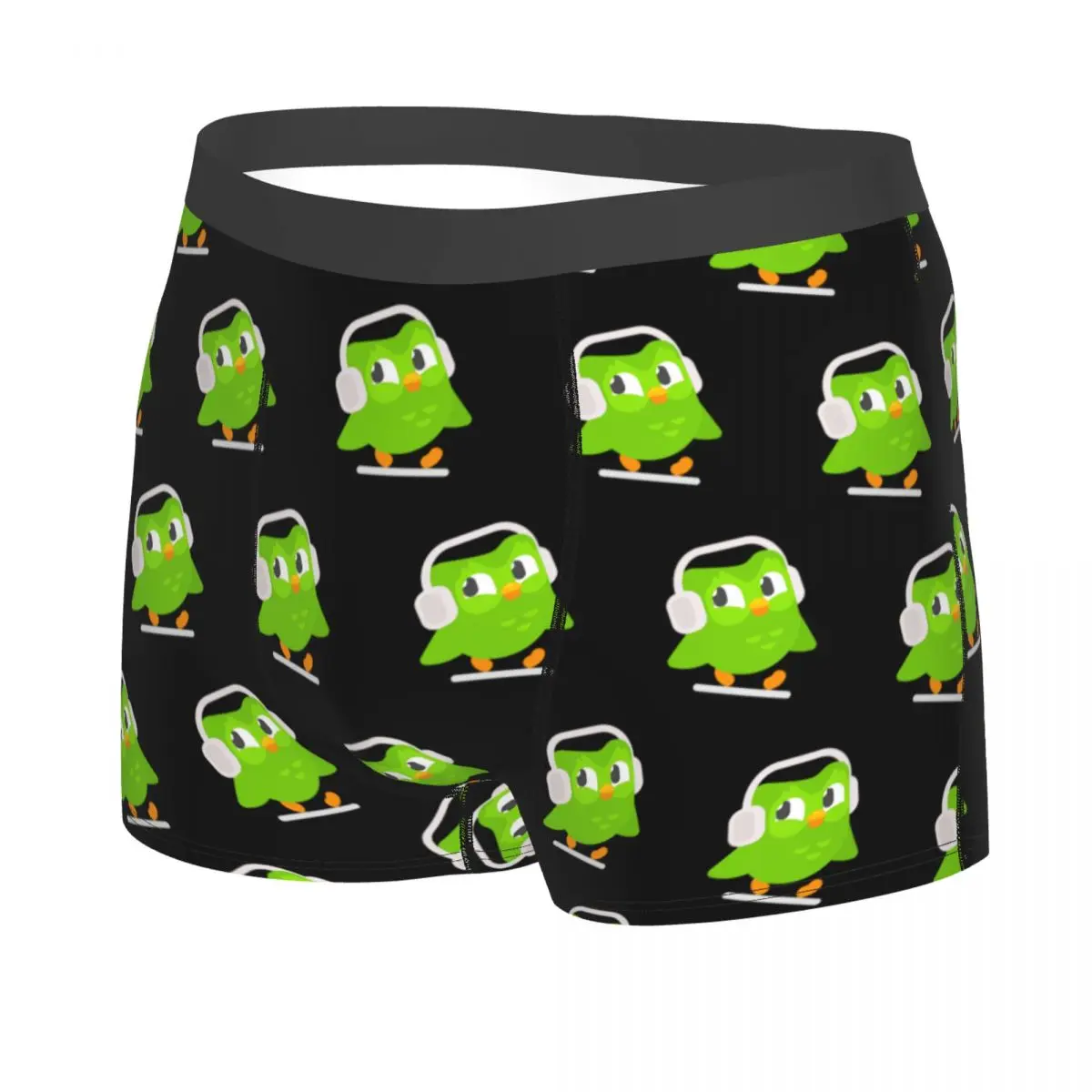 Duolingo Owl Duo Men\'s Boxer Briefs, Highly Breathable Underwear,High Quality 3D Print Shorts Birthday Gifts