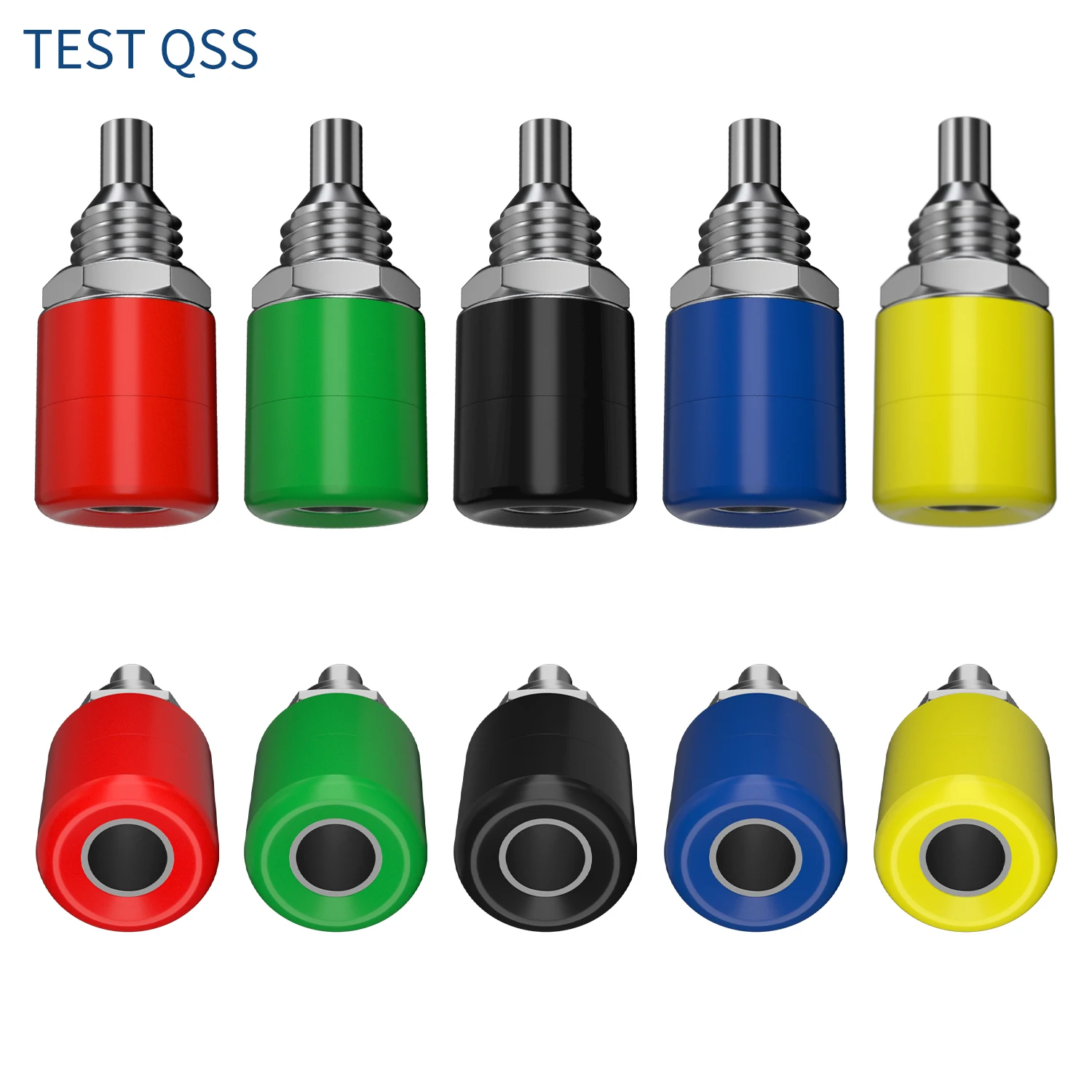 

QSS 10PCS 4MM Banana Socket Panel Socket Electrical Connector Terminal Electrical Tool
