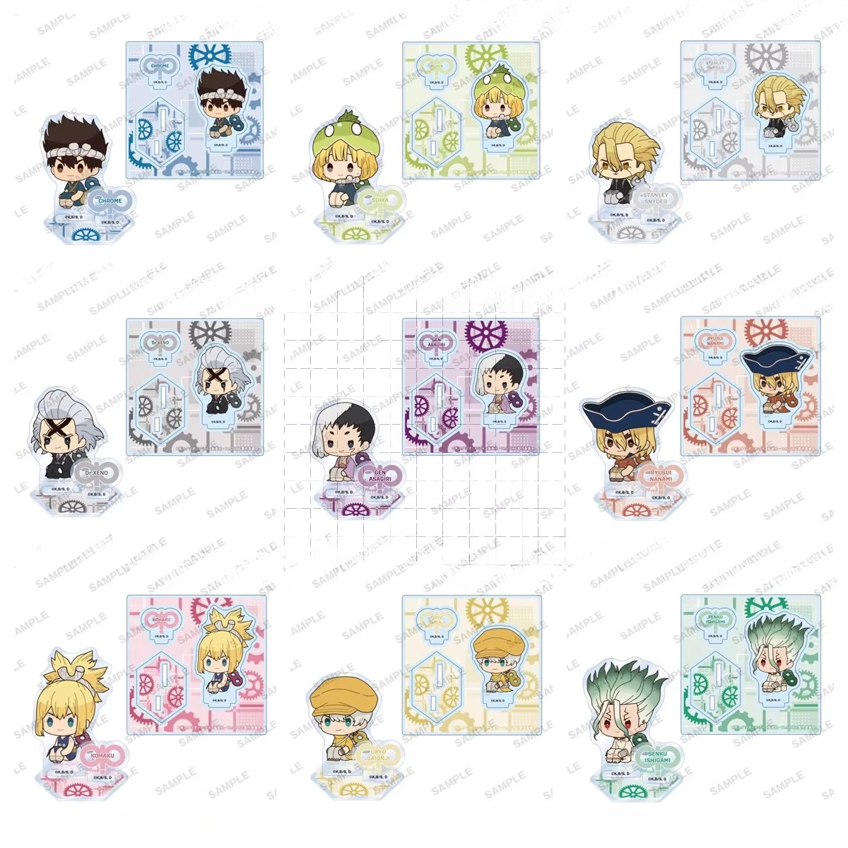 Game Ishigami Senku Asagiri Hyoga Saionji Ukyo Nanami Ryusui Acryl Stand Pop Anime Figuur Model Plaat Cosplay Speelgoed voor Gift