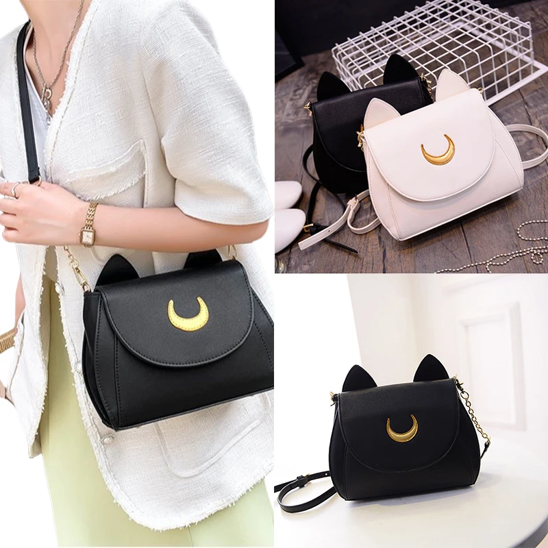 

Сейлор Мун Цукино Усаги женская милая сумка в стиле котенка на одно плечо с диагональным крестом аниме женская сумка для хранения косметики для покупок