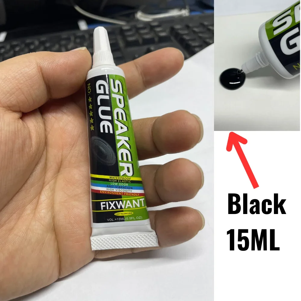 High Strength Loud Speaker Repair Glue for Foam Side Dust Cap Rubber Edge Cone Basin Strong Adhesive Black Yellow Audio Fix