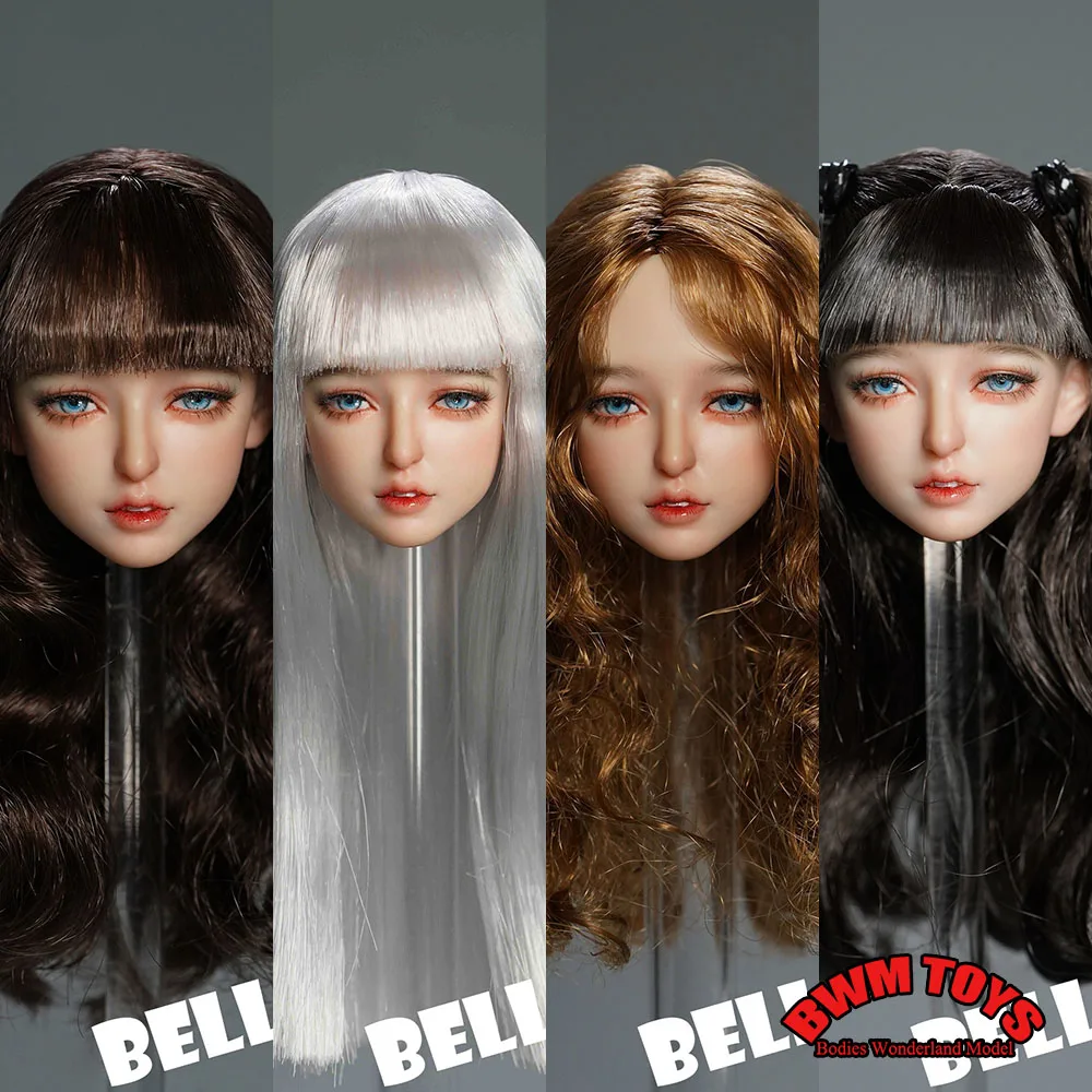 

KID KING KKP004 1/6 Scale Pale Skin Bella Head Sculpt with Planting Eyelash Head Carving Model Fit 12'' Female Action Figure