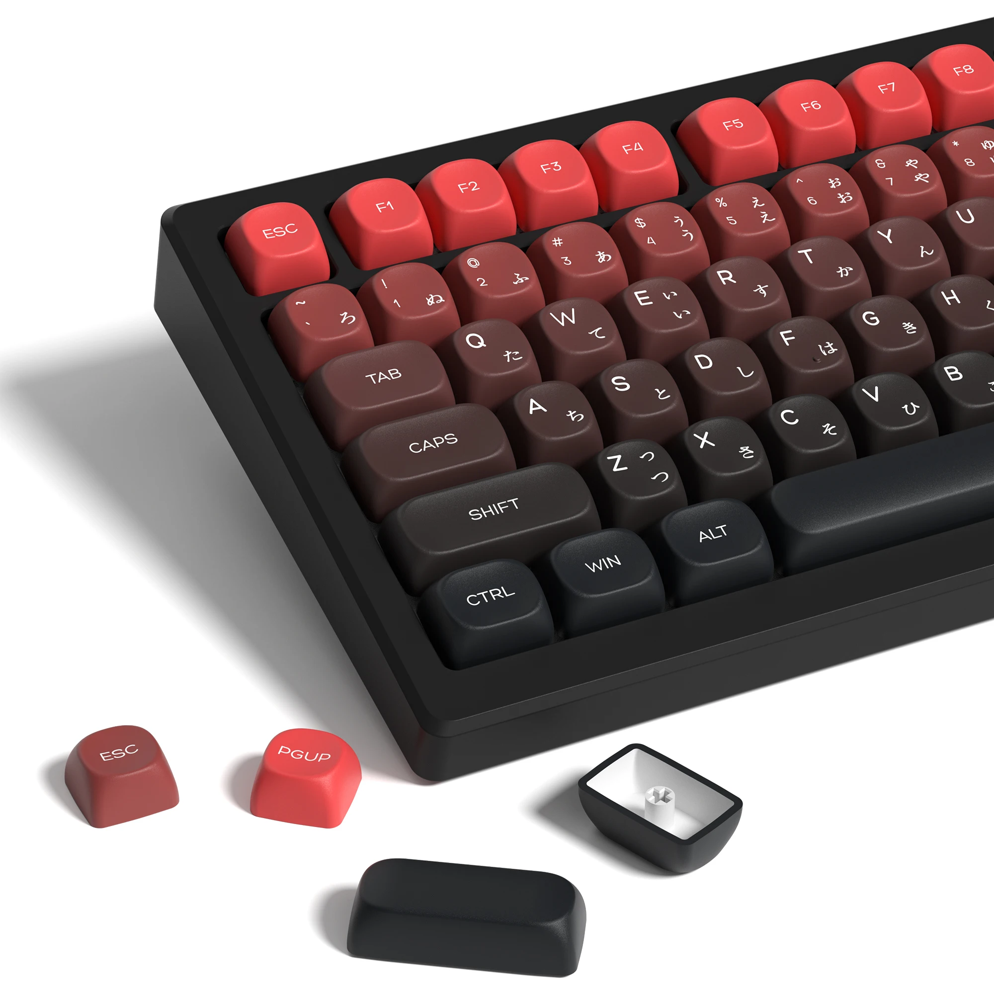 

Custom 134 Key Dye-Sublimation PBT Keycaps MOA Profile Lucky Red Keyboard Keycaps for Cherry MX Switch Mechanical Gamer Keyboard