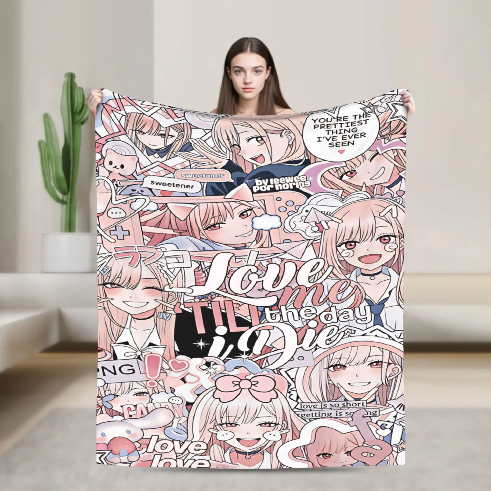 Marin Kitagawa Blanket Quality Super Warm Japan Anime  Throw Blanket Winter Boy Girl Outdoor Pattern Bedspread