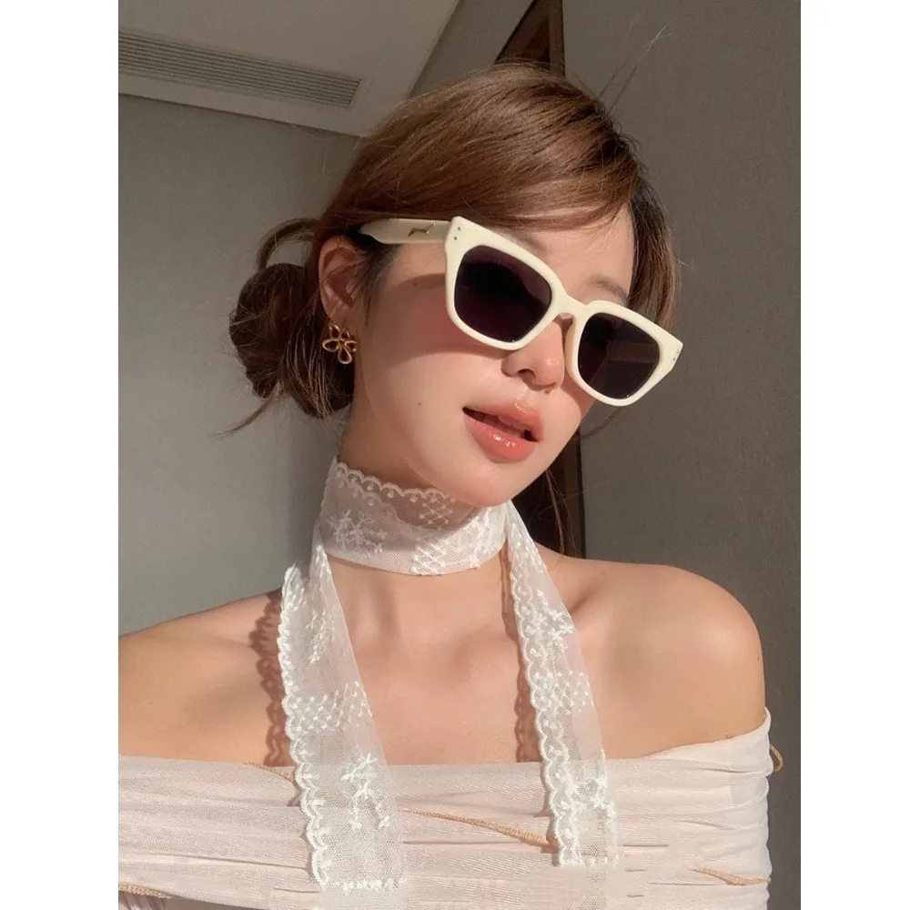 

Fashion Lace Summer Neck Strap Flower Long Neckerchief Sweet Multi-functional Ribbon Head Scarf for Women