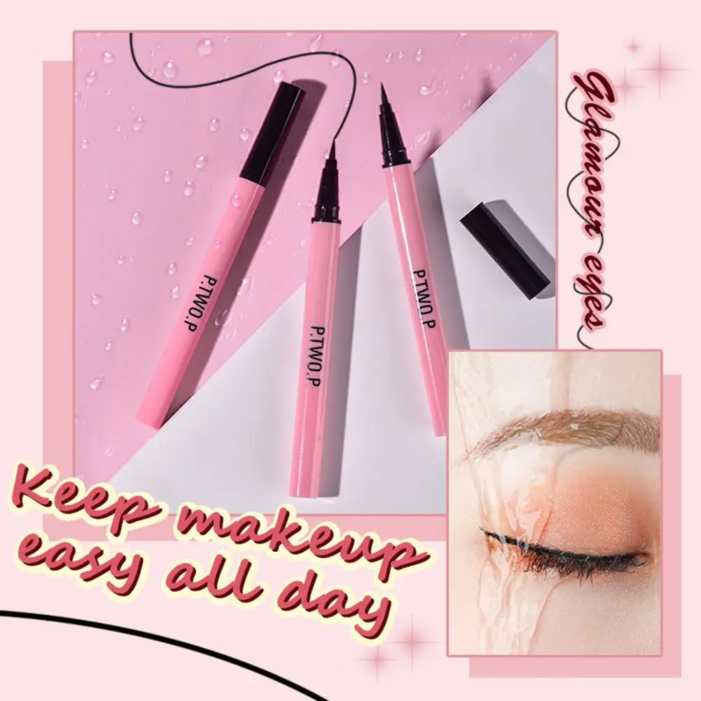 1 pz Eyeliner liquido nero fodera impermeabile a lunga durata senza strumenti ad asciugatura rapida penna liquido cosmetici professionali Eye Blooming Z4F8