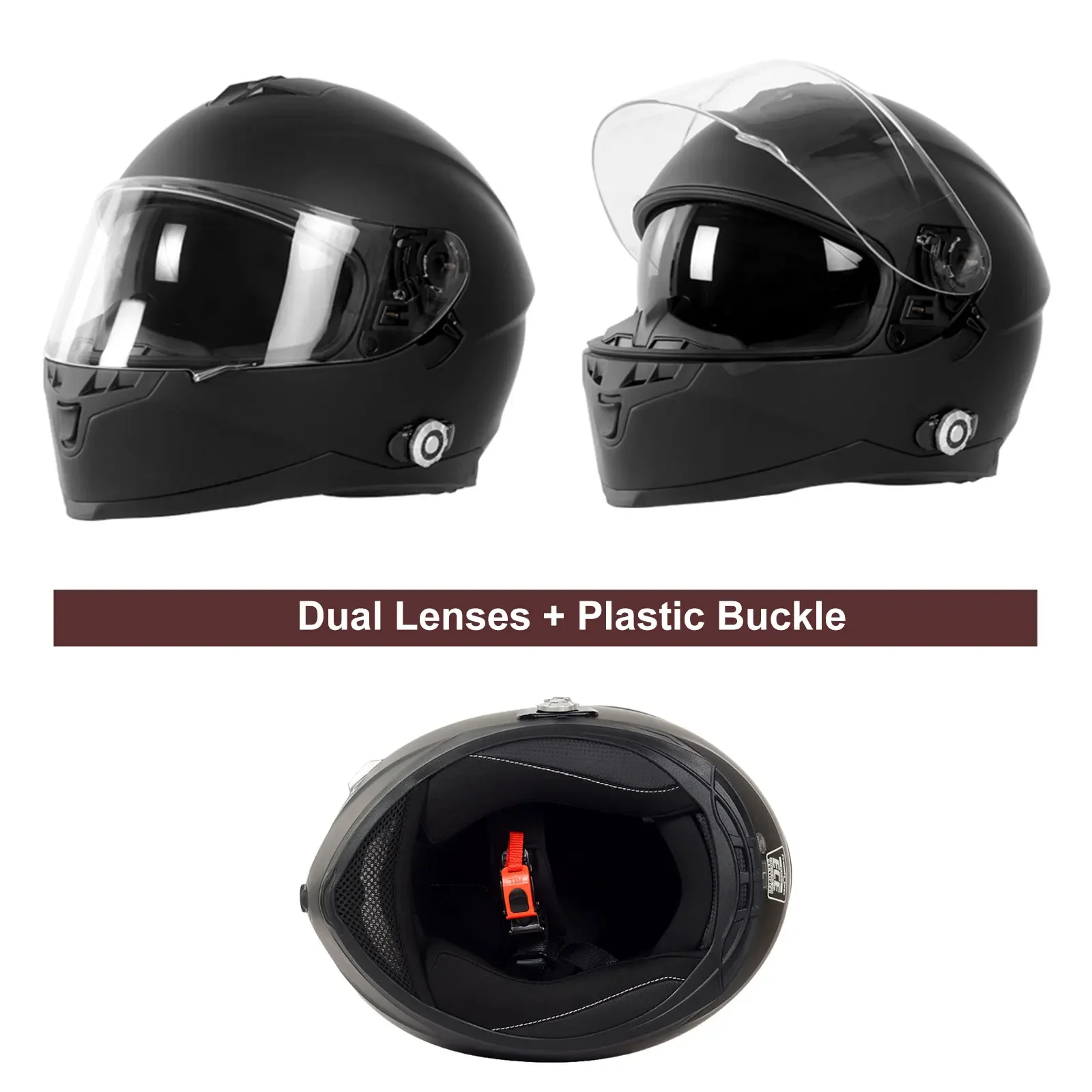 DOT CEC Certified Helmet Flip Up Modular Helmet With Sun Shield And FM Radio Intercom Motorcycle Helmet