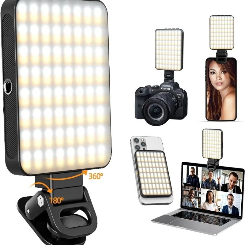 

Selfie Light, with Front & Back Clip, 128LED Portable Light with 3 Light Modes, Video Light fo, Makeup,Live Stream, Vlog