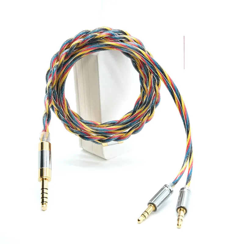 Nici HiFi-52 Litz Upgrade-Kabel für Hifiman SUNDARA Ananda HE400SE Denon AH-D600 SONY MDR Z1R mit 4,4 mm auf Dual 3,5 mm – Detail 3
