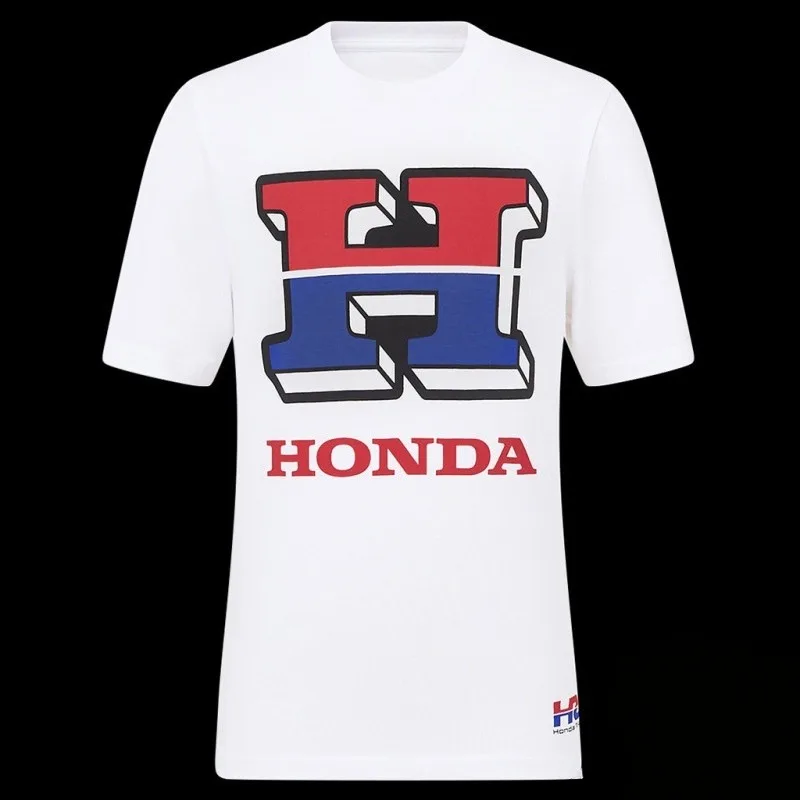 

Мужские футболки Honda 2026: белые, 100% хлопок, с крупным логотипом, дышащие, комфортные