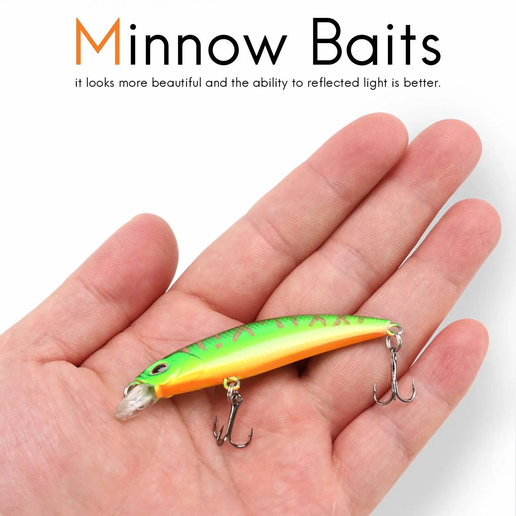 10PCS Lot Lase Lure Internal Coloring Minnow Floating Fishing Lures Bass CrankBait 6cm