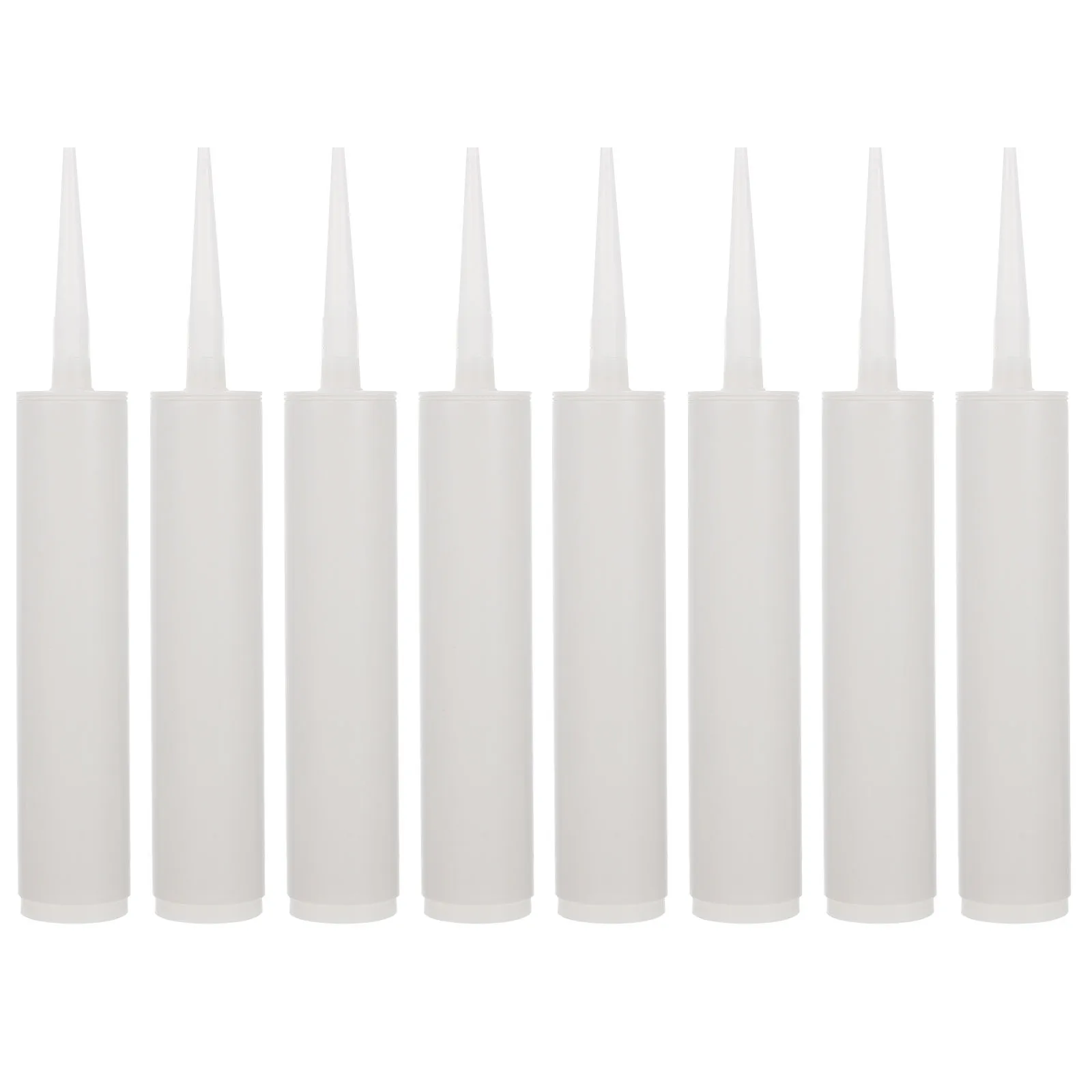 

8 set 300ml White Glass Glue Empty Tubes Refillable Caulk Tubes for Kitchen Bathroom DIY Projects Plastic Sealant Containers
