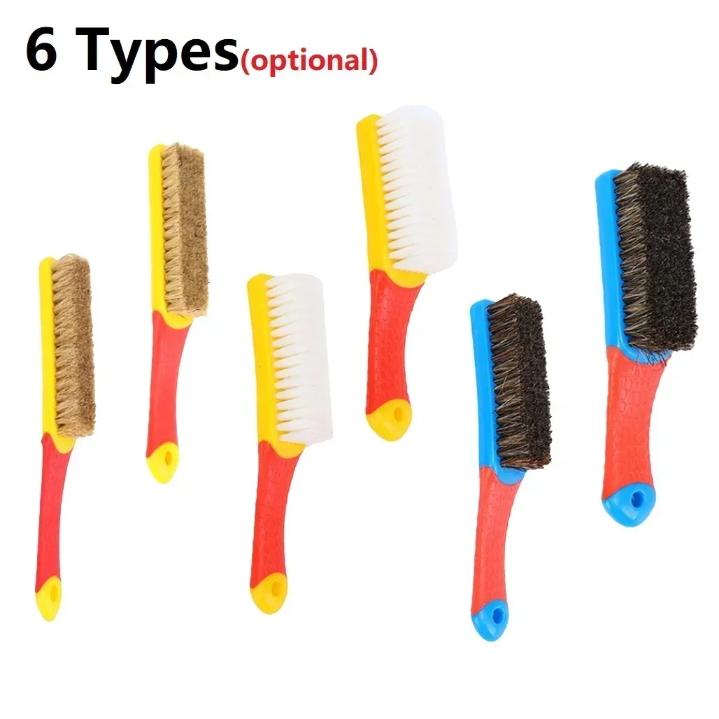 

Car Interior Cleaning Brush Heavy Duty Nylon Bristles And Natural Horse Hair Roof Seat And Floor Mat Cleaning Tool