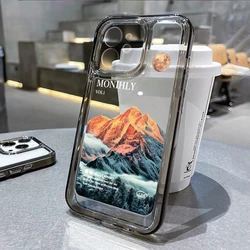 Funda de teléfono Moon para Iphone 15 Pro, carcasa de silicona para Iphone 14 13 11 12 Pro Max 14 15 Plus XR XS Max X 7 8 SE